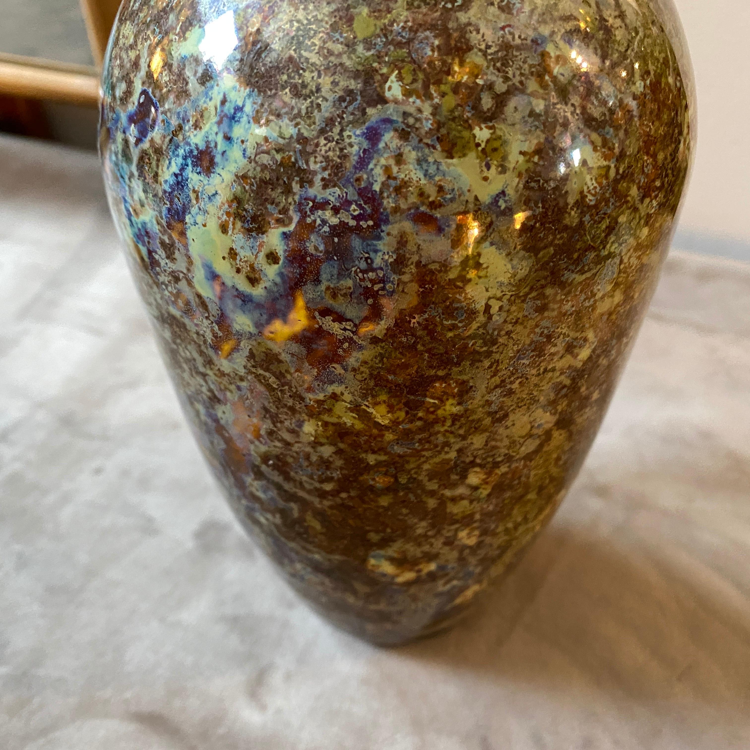 Hand-Crafted 1980s Rare Modernist Murano Glass Vase by Carlo Moretti
