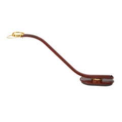 1980's Modernist Red Phython Skin Swivel Italian Desk Lamp