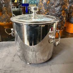 1980s Modernist Silver Plated Ice Bucket by Christofle
