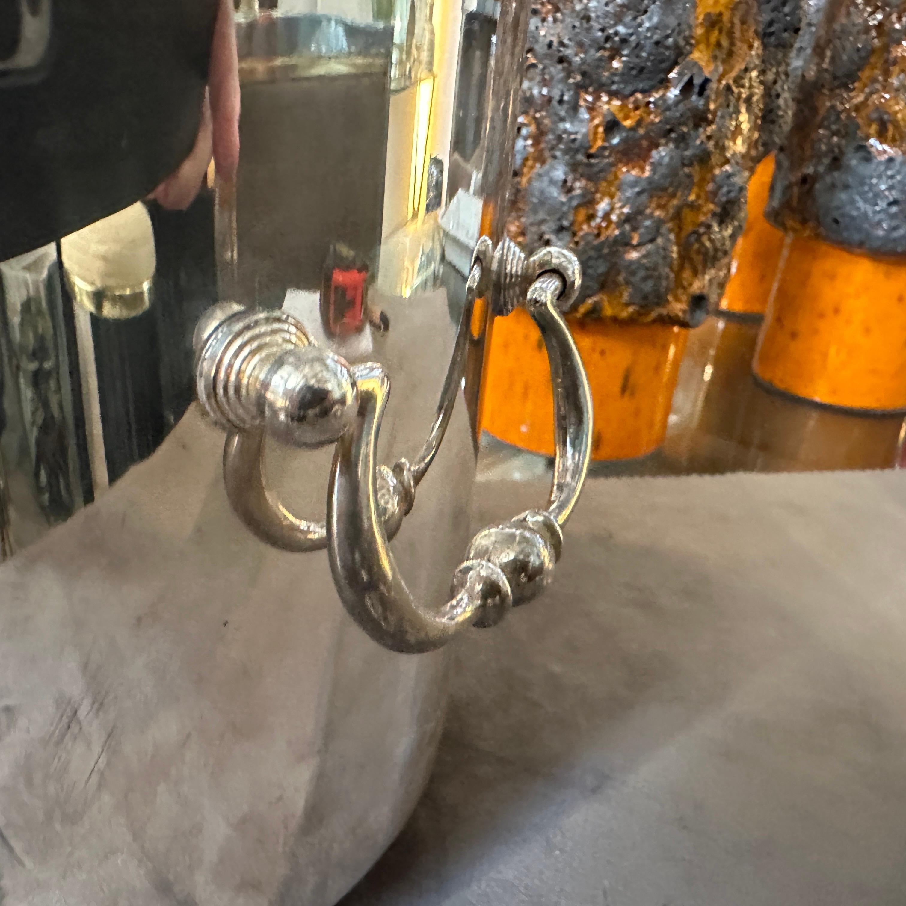 1980s Modernist Silver Plated Ice Bucket by Christofle For Sale 2