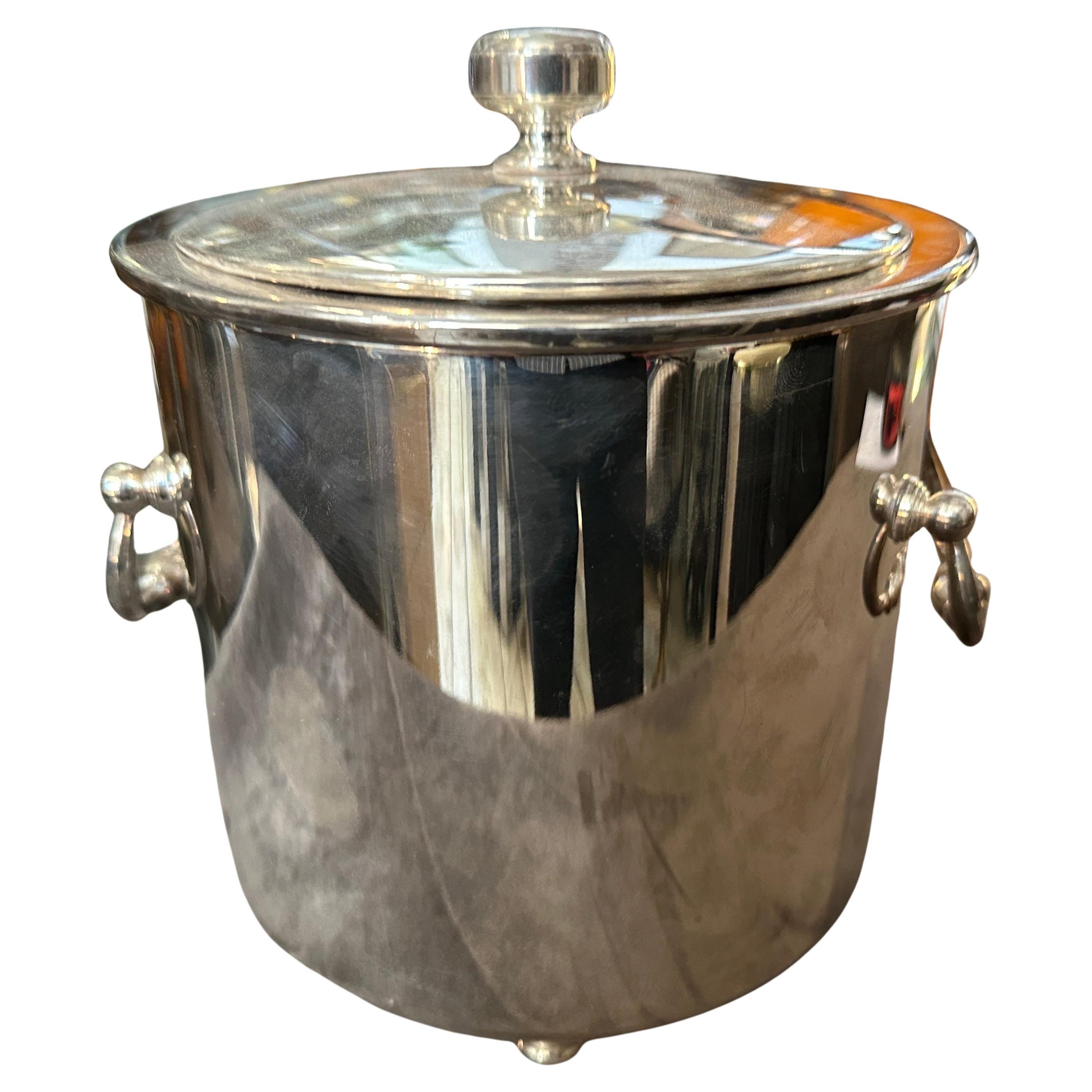 1980s Modernist Silver Plated Ice Bucket by Christofle