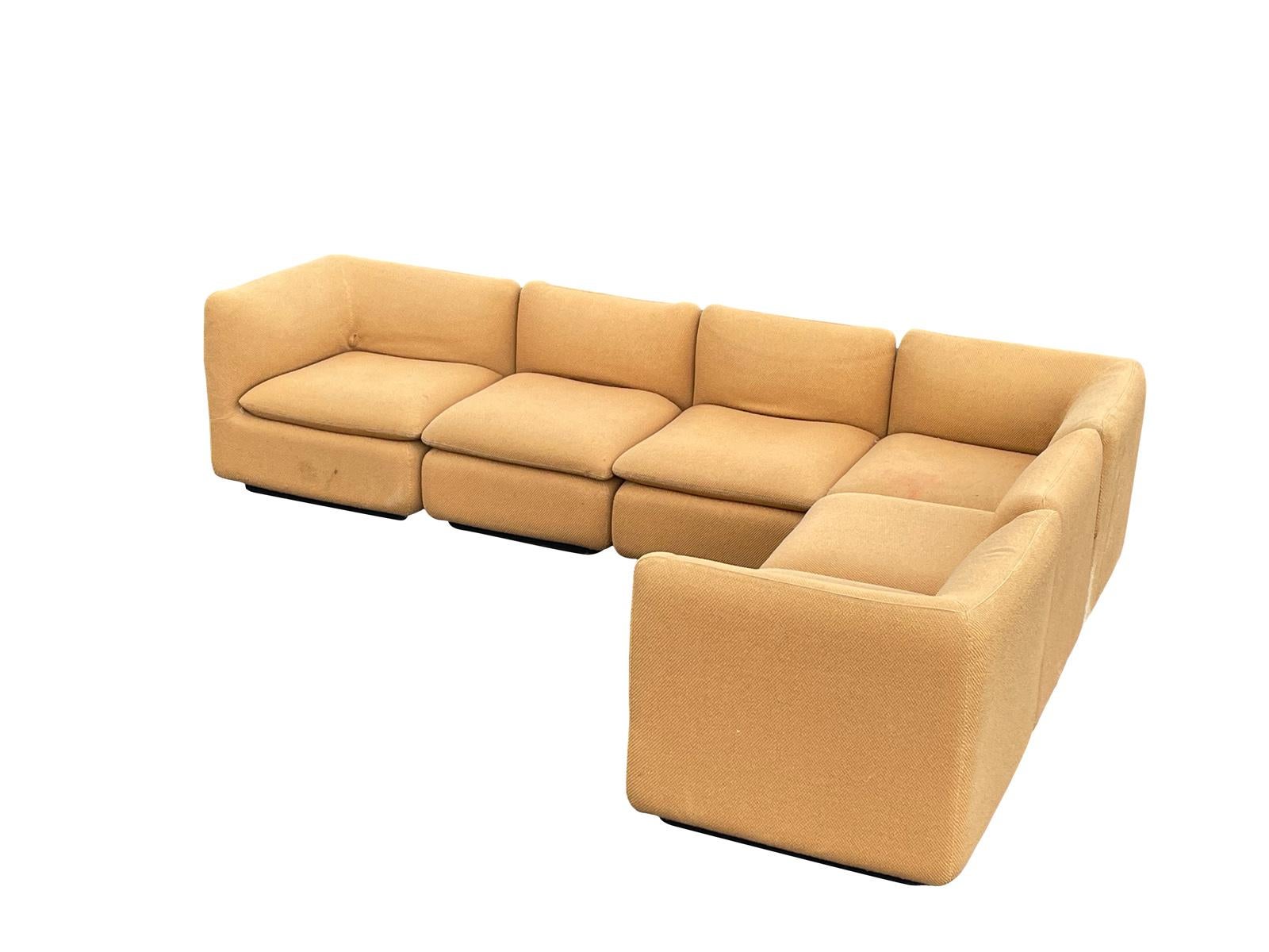 Mid-Century Modern 1980s Modular Ganging ELYSÉE Sofa Unit Sectional by Steelcase  For Sale