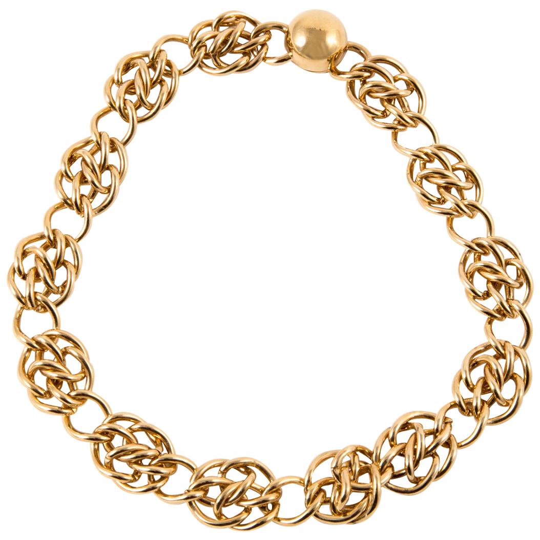 1980s Monet Gold Tone Choker Necklace