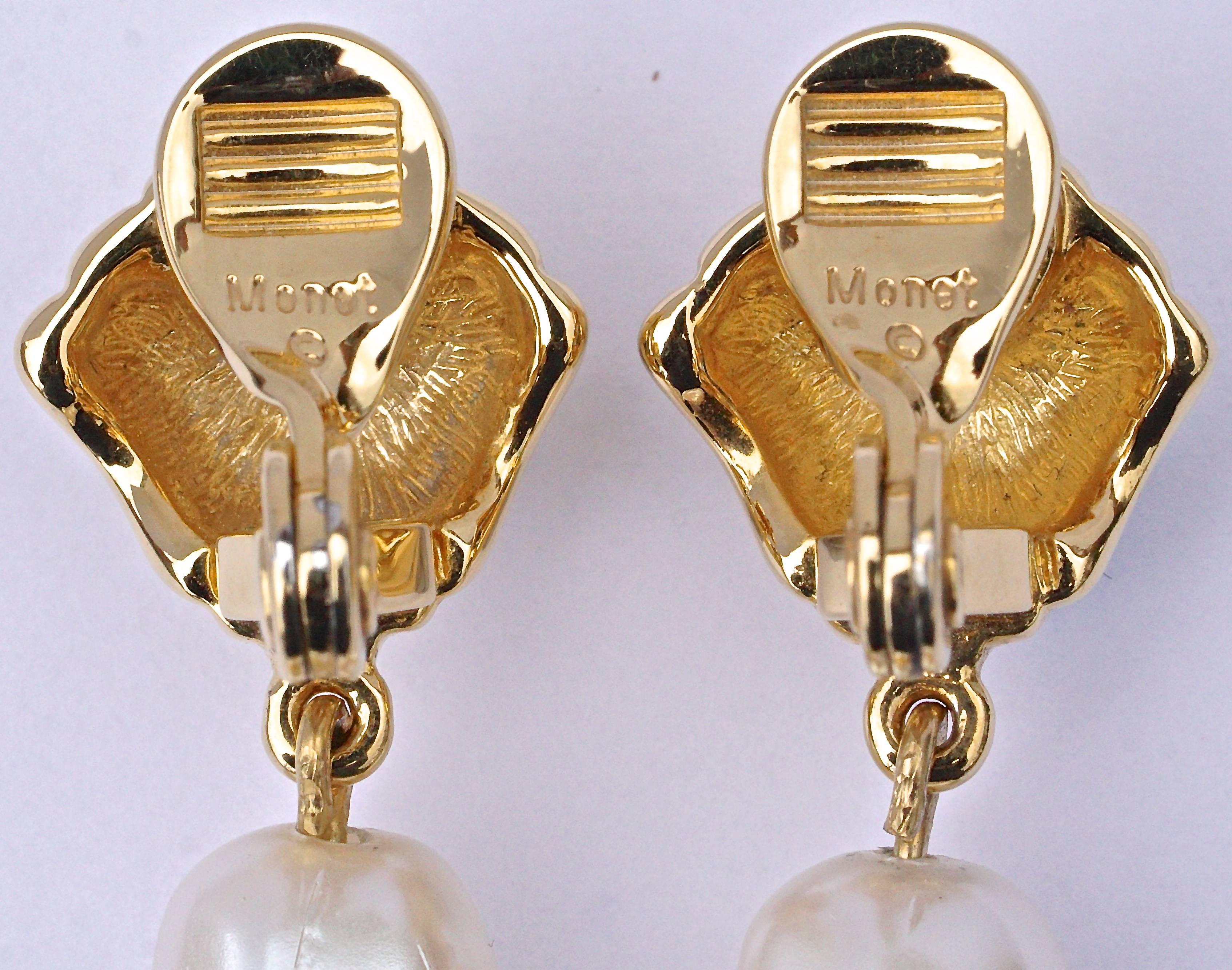 monet gold earrings