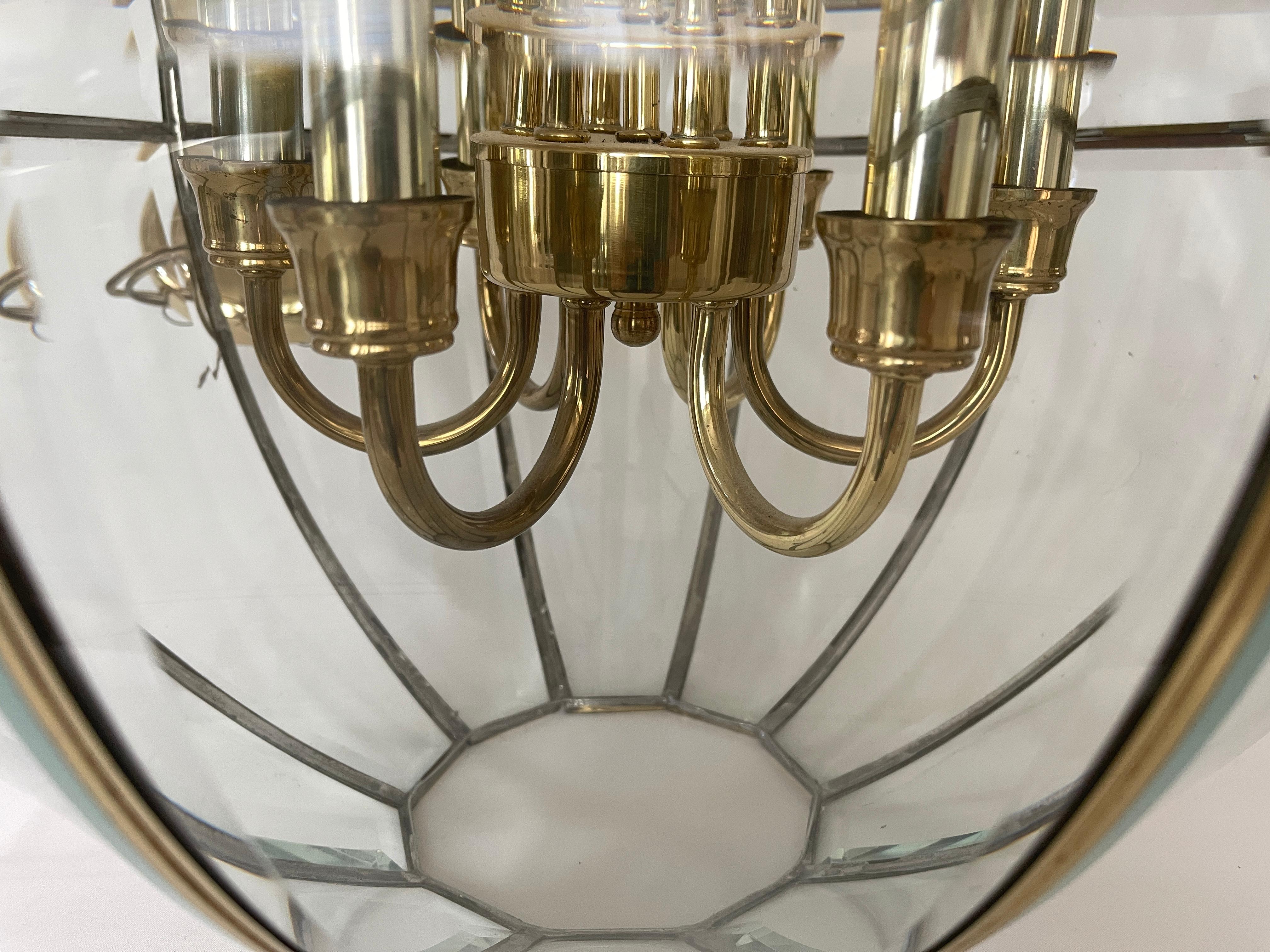 beveled glass chandelier