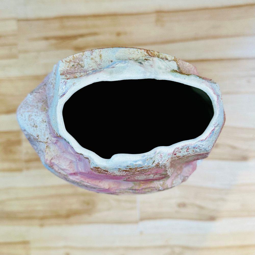 1980s Monumental Raku Pottery Floor Vase by Tony Evans 2
