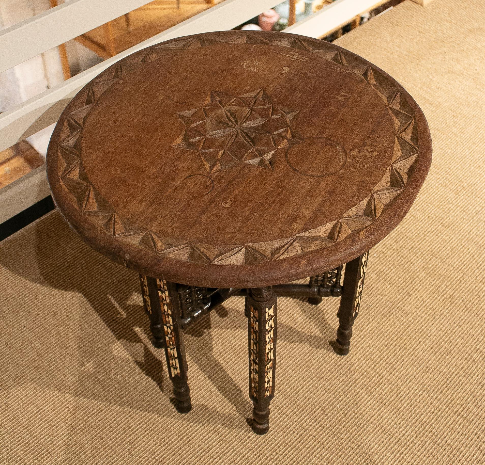 moroccan inlay table