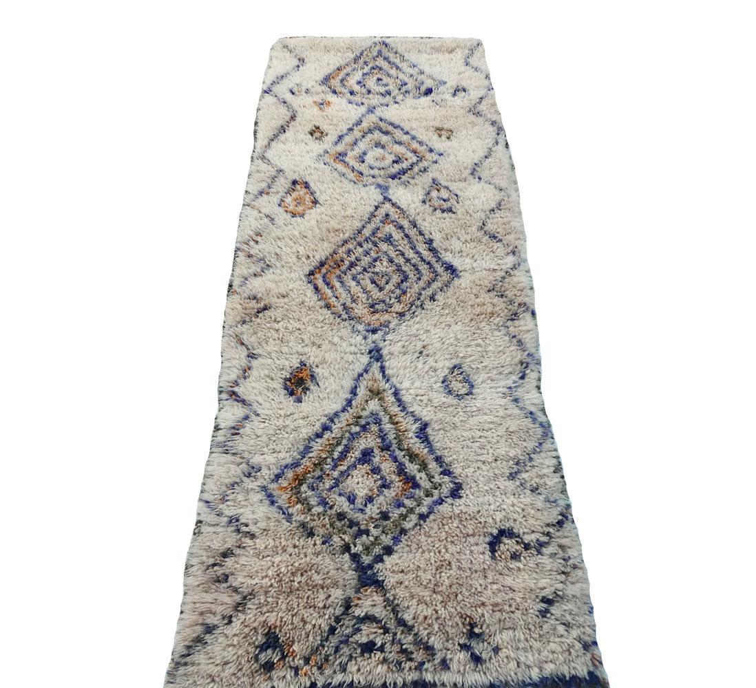 Fin du 20e siècle 1980 Marocain Marmoucha Runner 2'5 x 6'5 en vente