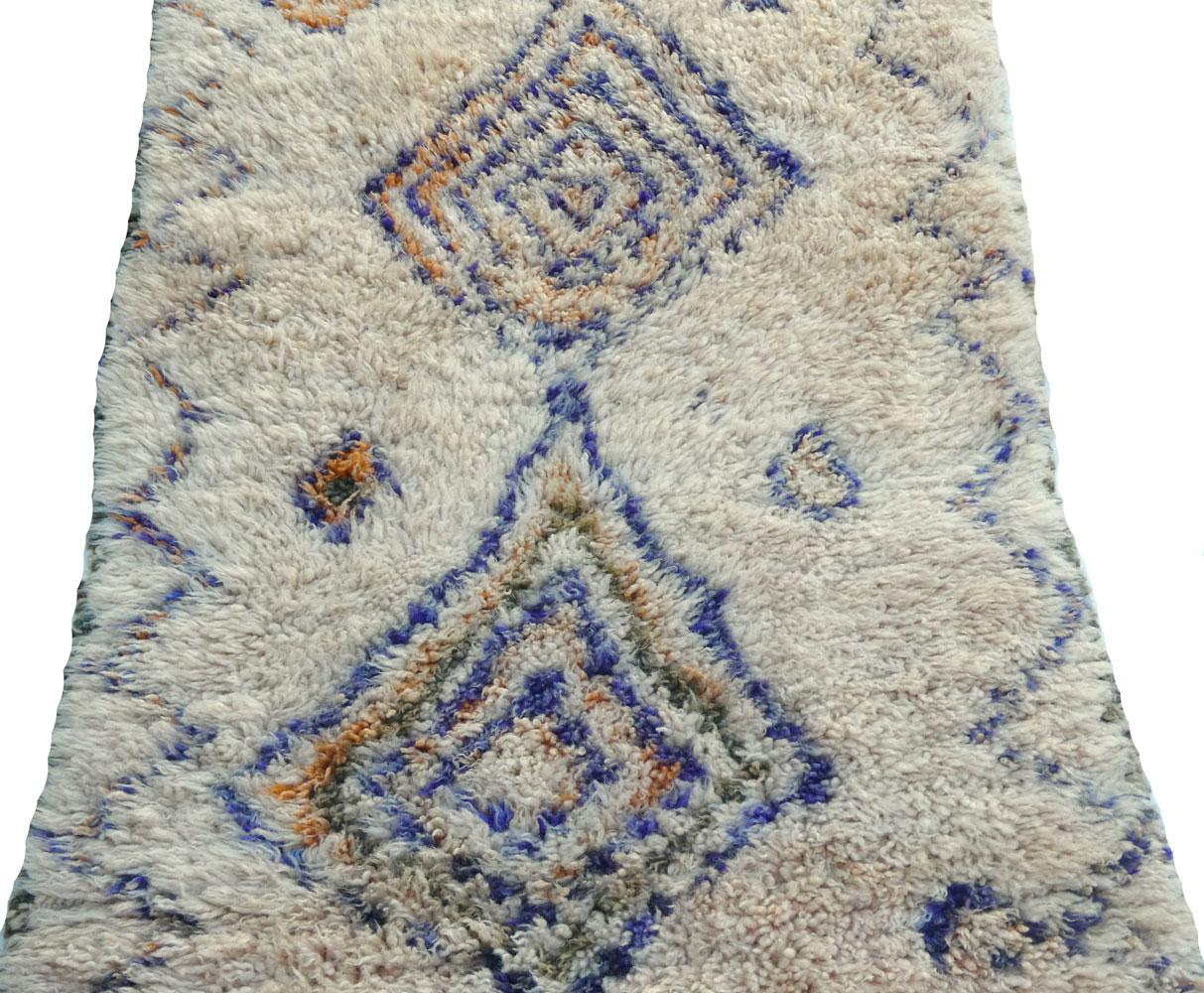 Laine 1980 Marocain Marmoucha Runner 2'5 x 6'5 en vente