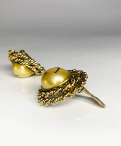 1980s Moschino Acid Smile Face Clip on Earrings