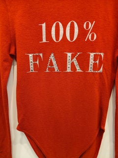 1980s Moschino jeans Red body long sleeves-shirt size M