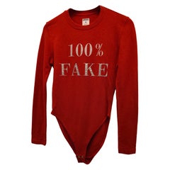 1980s Moschino jeans Red body long sleeves-shirt size M