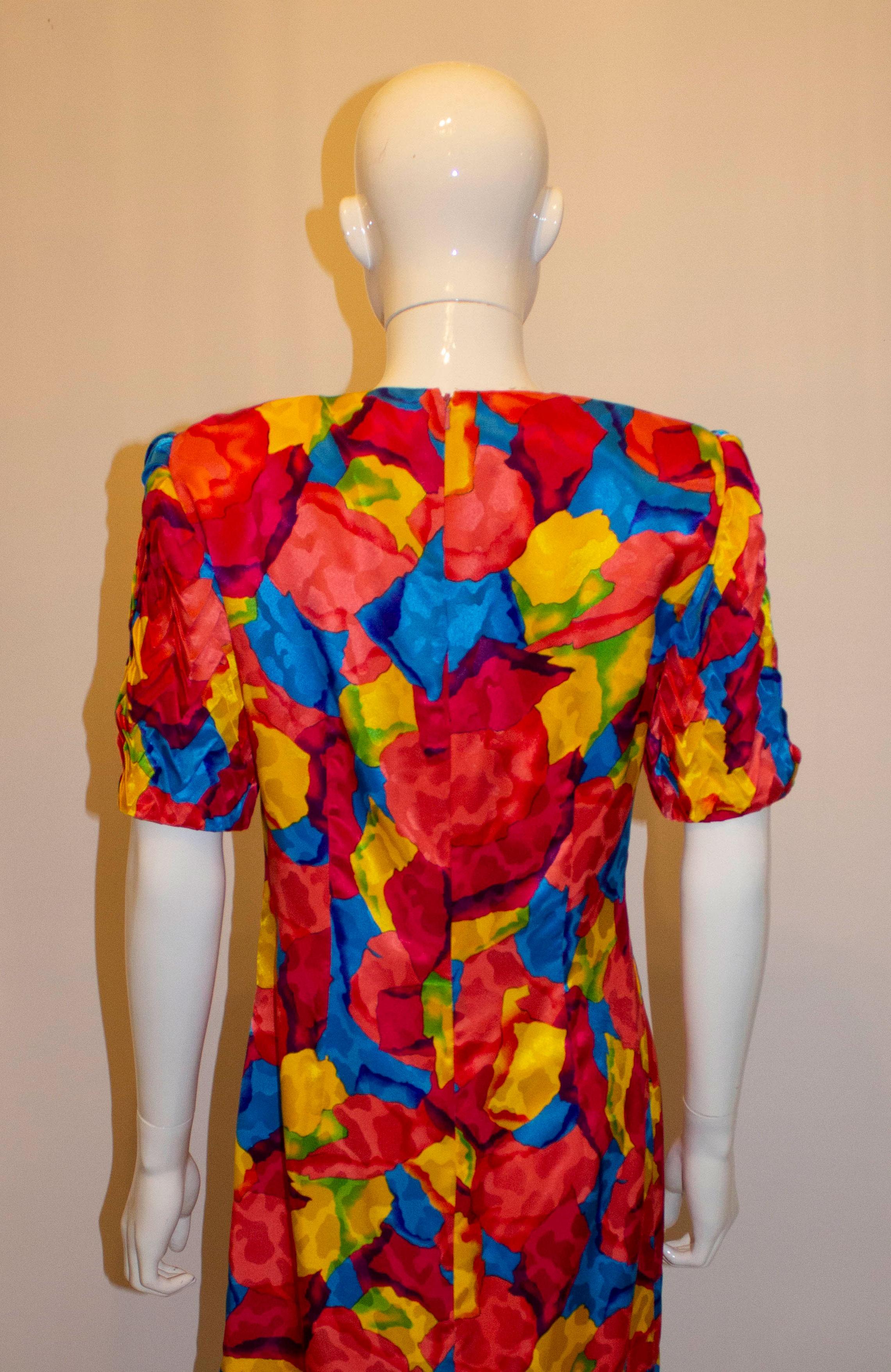 1980s Multi Colour Parigi Dress In Good Condition For Sale In London, GB