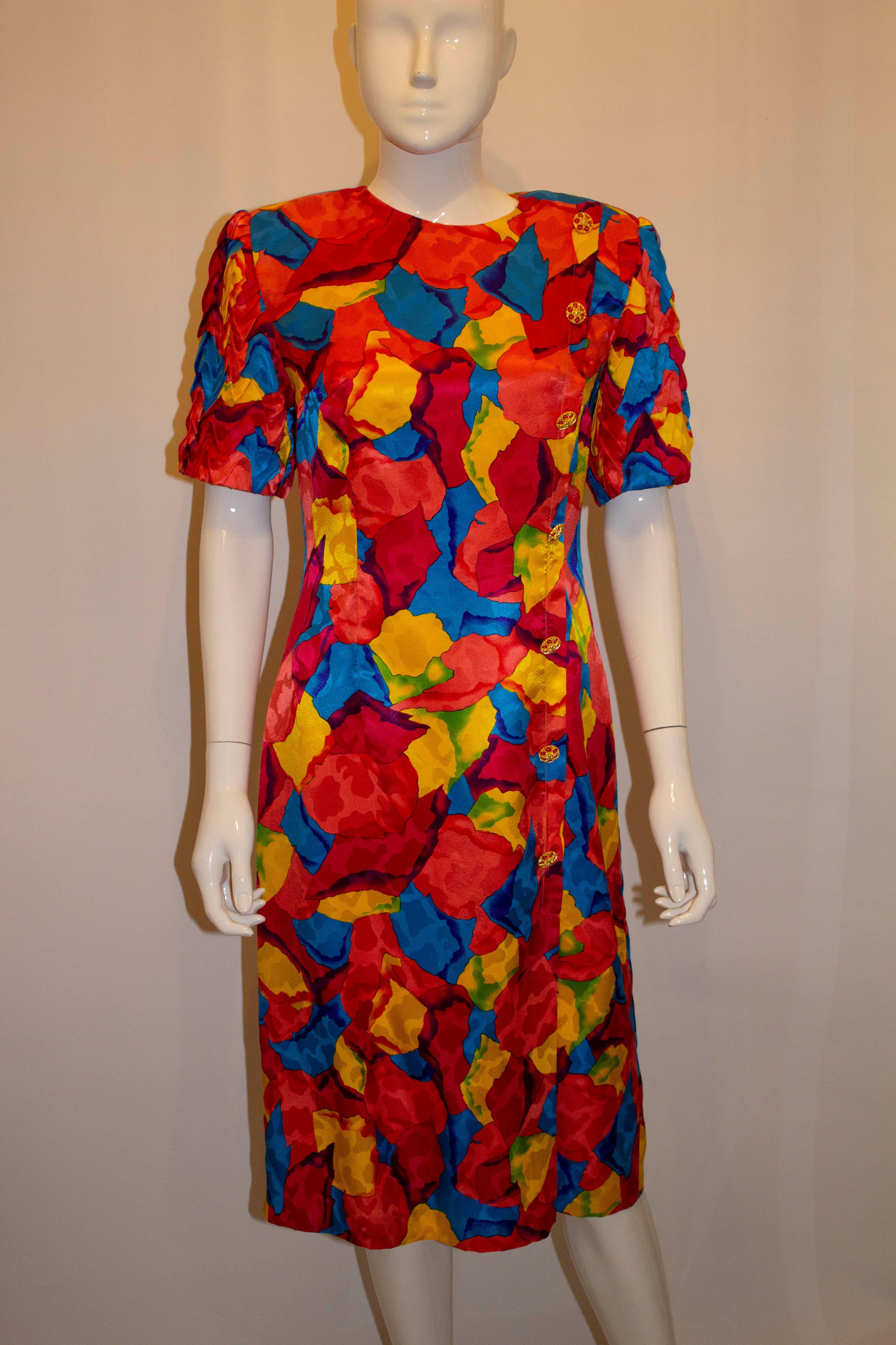 1980s Multi Colour Parigi Dress For Sale 1