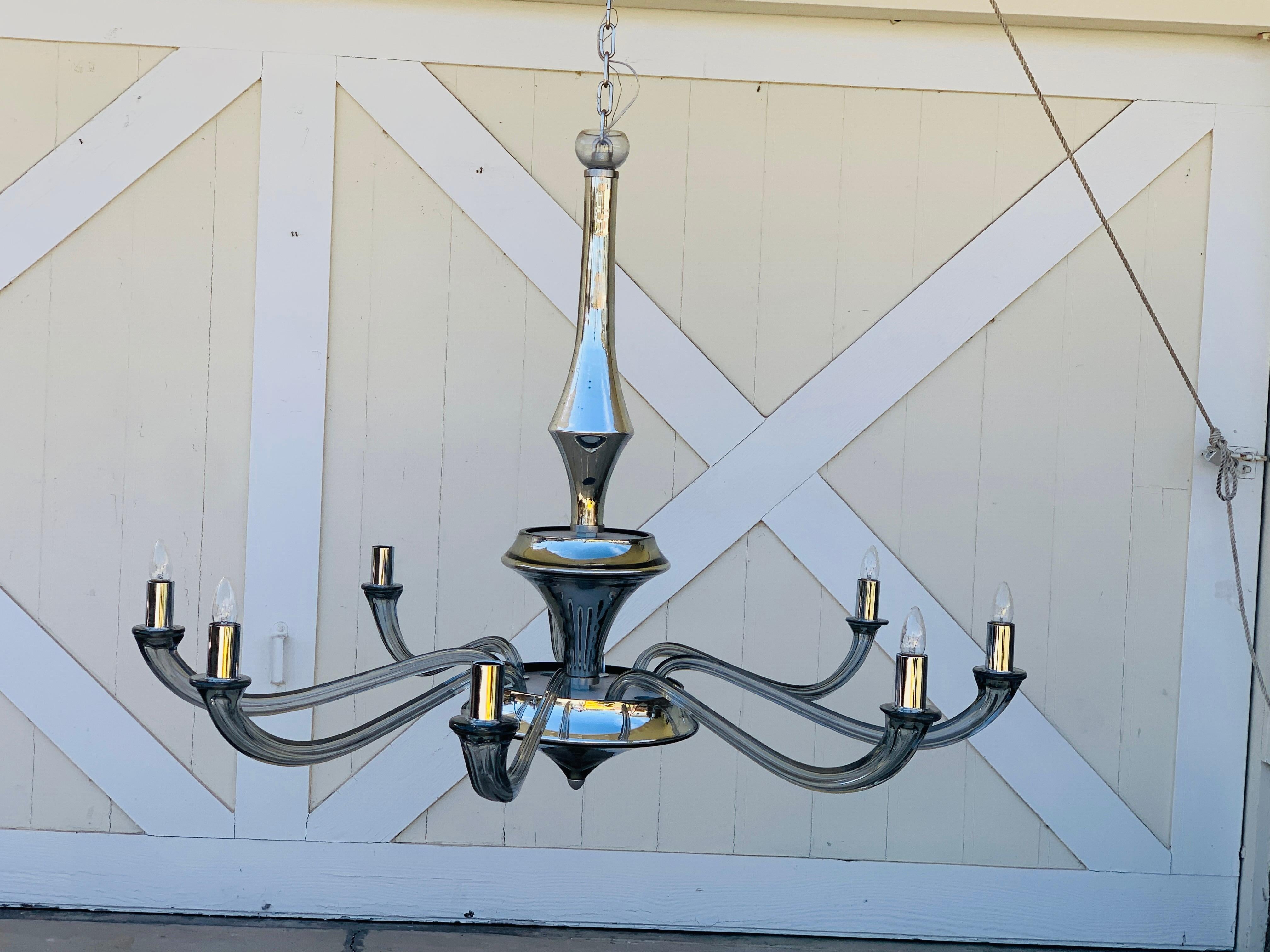 1980's Murano Glass Chandelier by Donghia In Good Condition In Los Angeles, CA