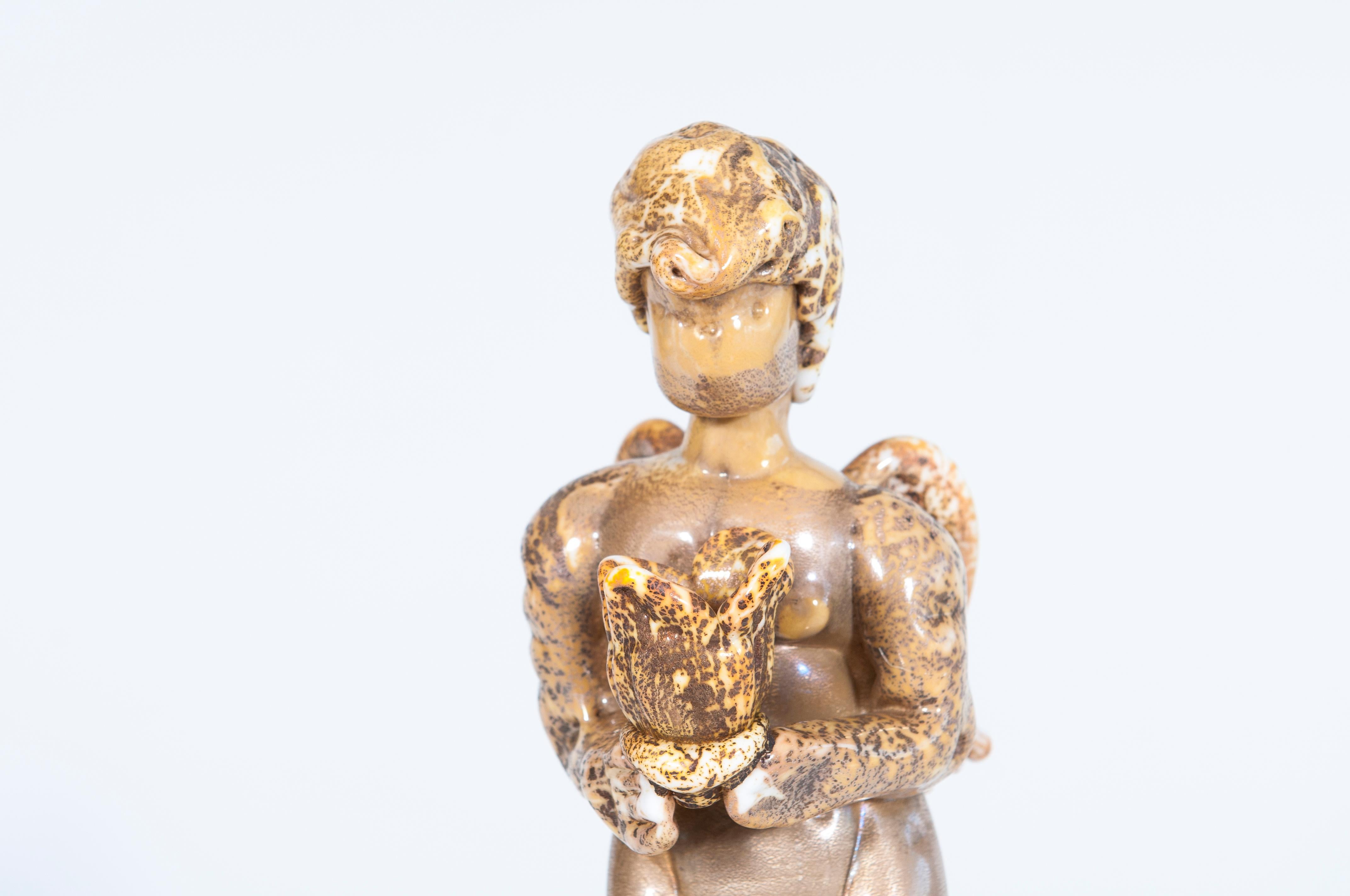 Candelabro Querubín de cristal de Murano de los años 80 de Giovanni Dalla Fina en Excelente estado para la venta en Villaverla, IT