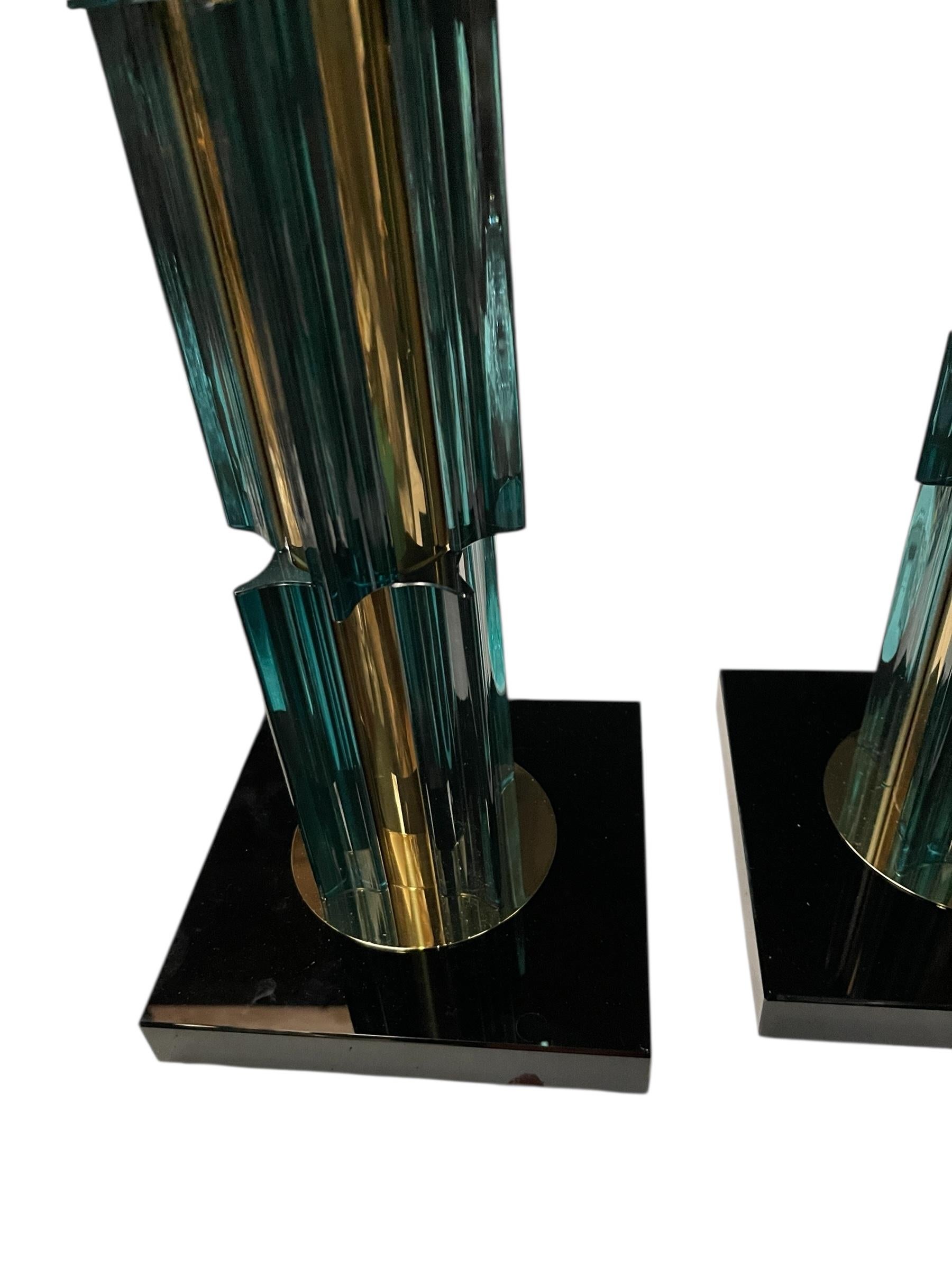 1980's Murano glass lamps attributed to Gino Cenedese Italiano en venta