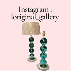 1980's Murano glass lamps in the style of Cenedese