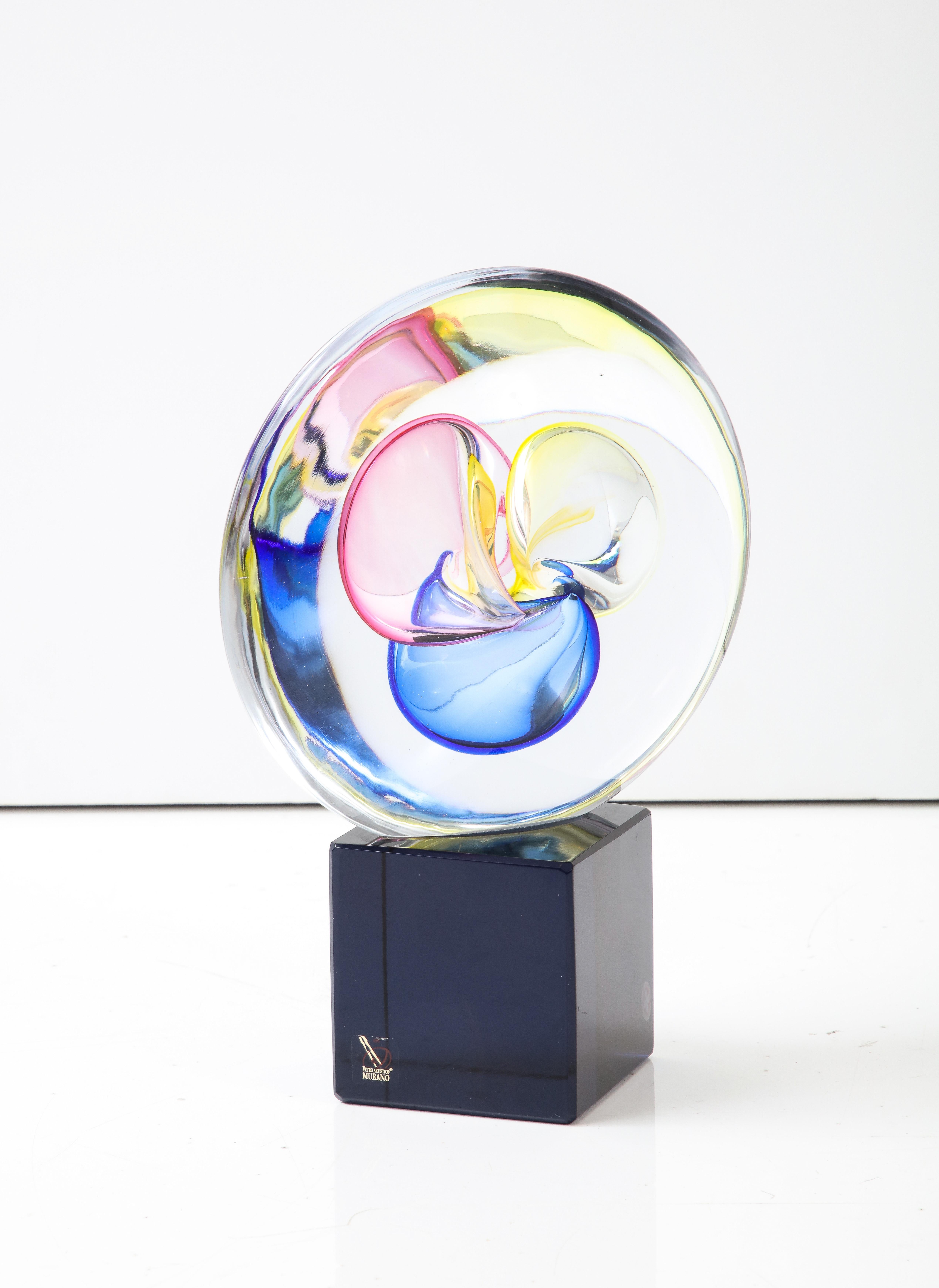 Modern 1980's Murano Glass Sculpture by Vetro Artistico For Sale