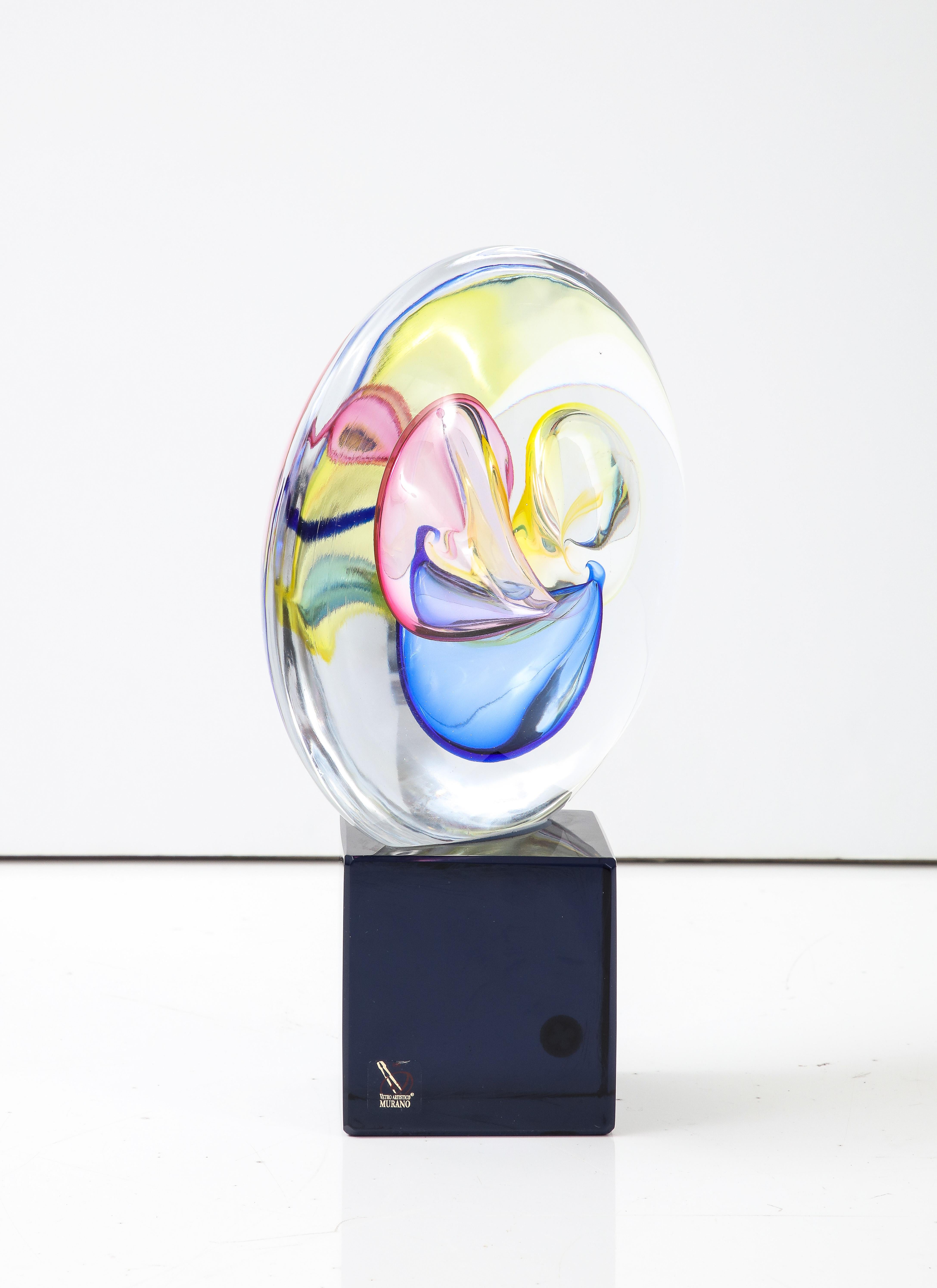 Italian 1980's Murano Glass Sculpture by Vetro Artistico For Sale