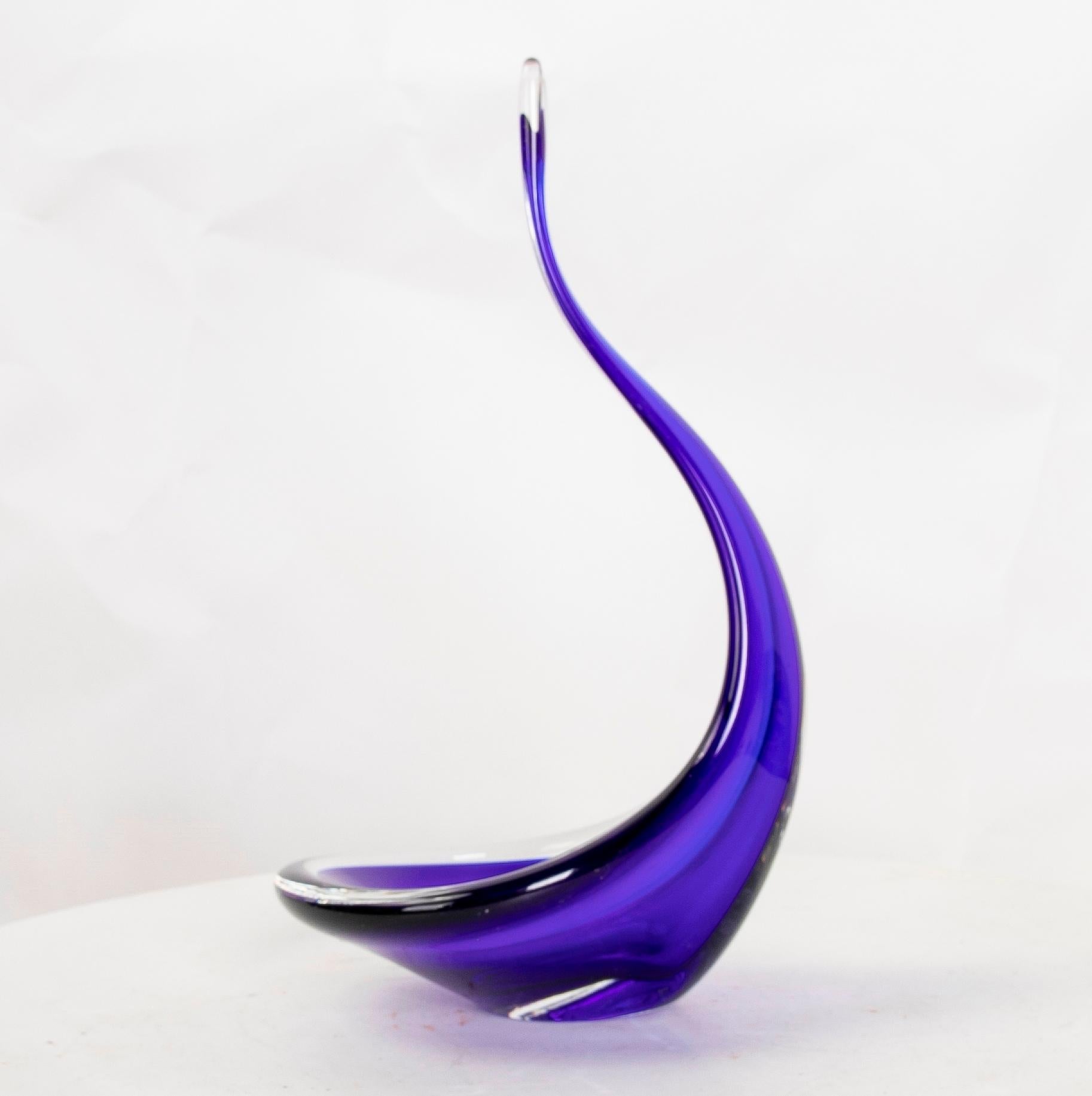 1980s Murano Glass Sculpture for Table in Shades of Blue In Good Condition For Sale In Marbella, ES
