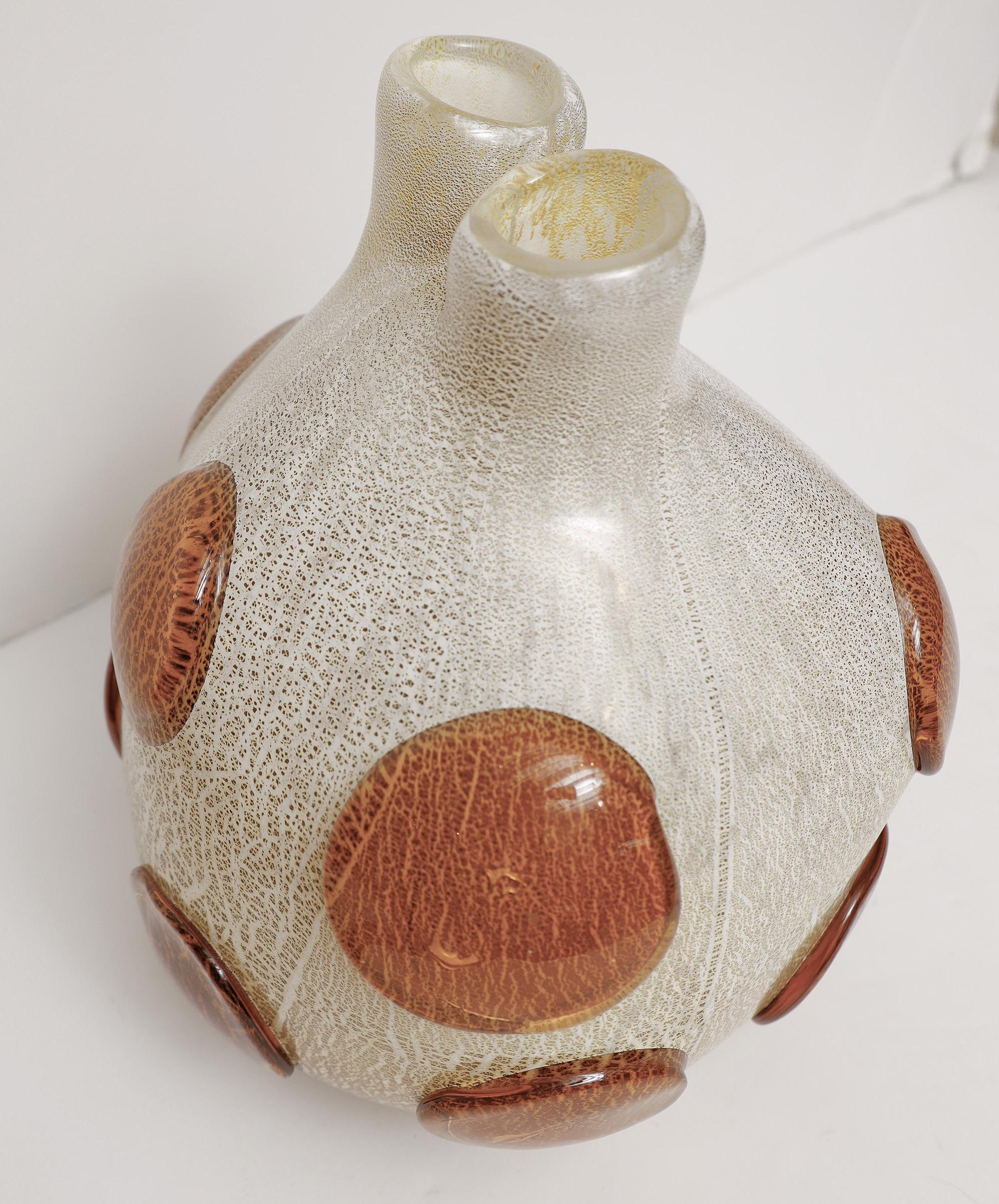 Italian 1980s Murano Glass Vase by Constantini