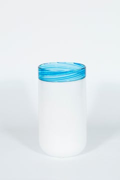 1980s Murano Glass Vase with Swirl Decoration By Vintage Murano Gallery