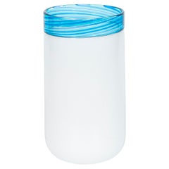 1980s Murano Glass Vase with Swirl Decoration By Vintage Murano Gallery