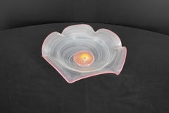 1980s Murano Mezza Filigrana Glas Tafelaufsatz Schale von Vintage Murano Gallery