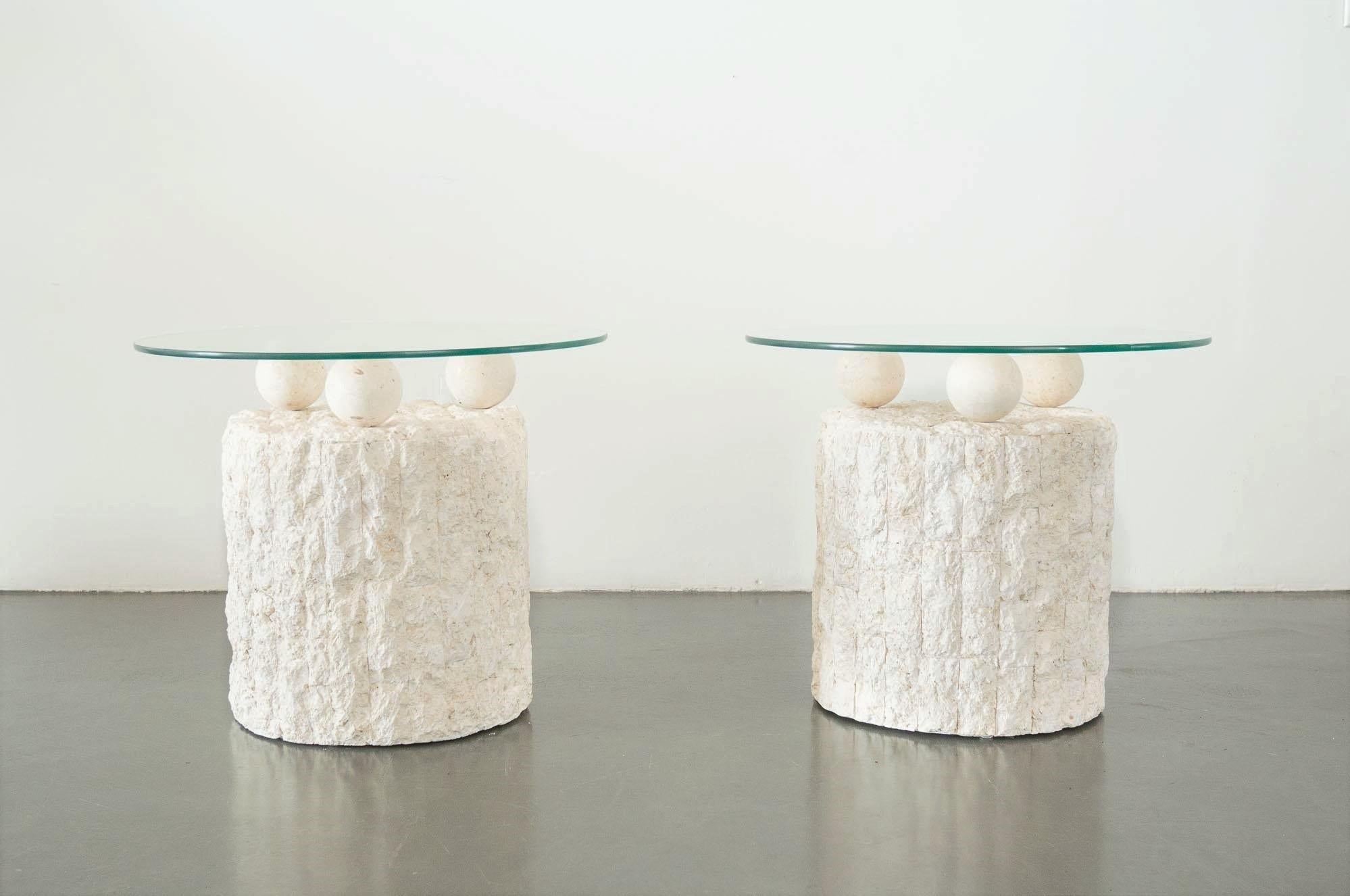 stone side table