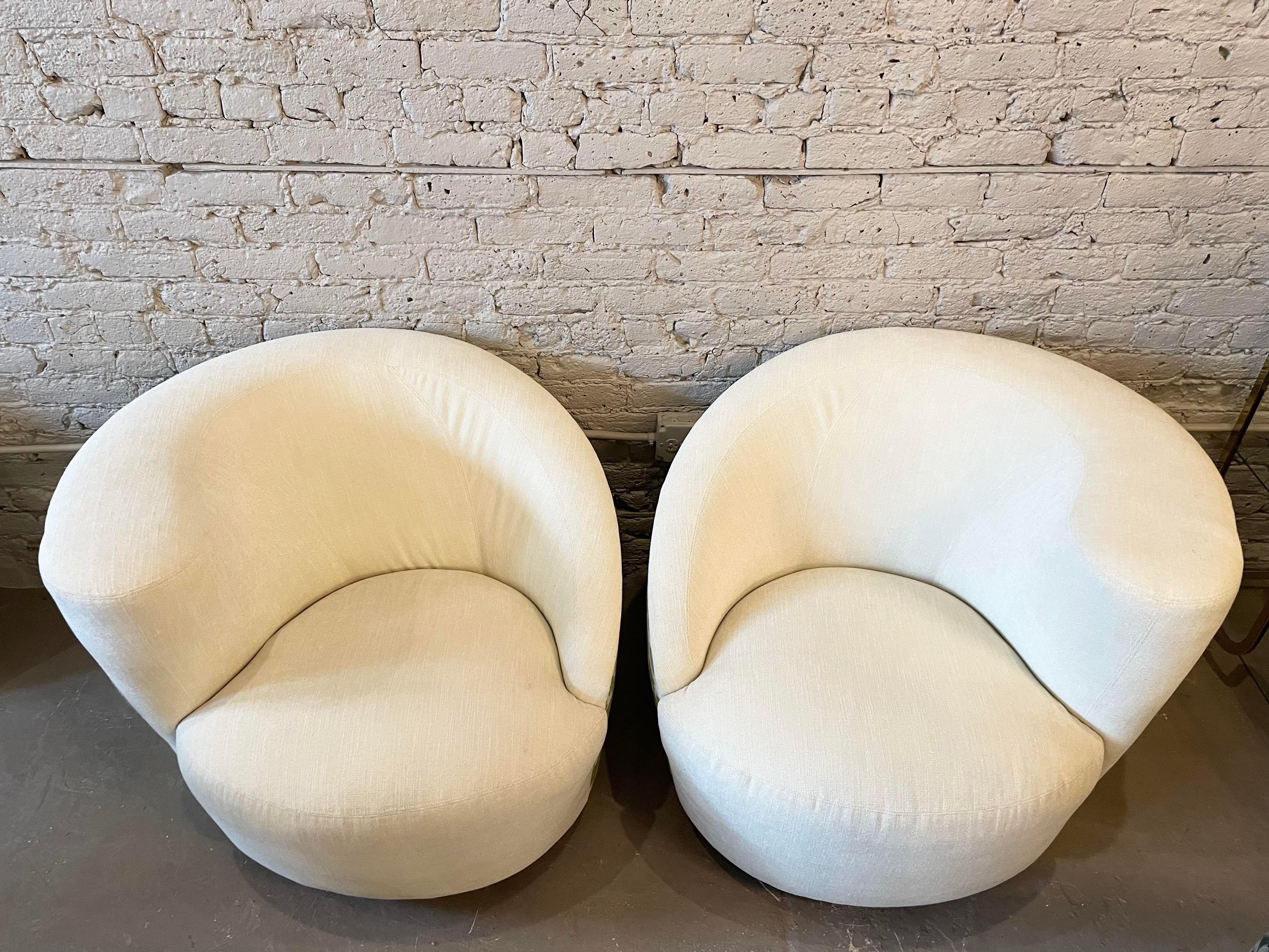 Fabric 1980s Postmodern Nautilus Corkscrew Chairs, a Pair For Sale