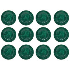 1980s Neiman Marcus Malachite Chargers, Set of 12