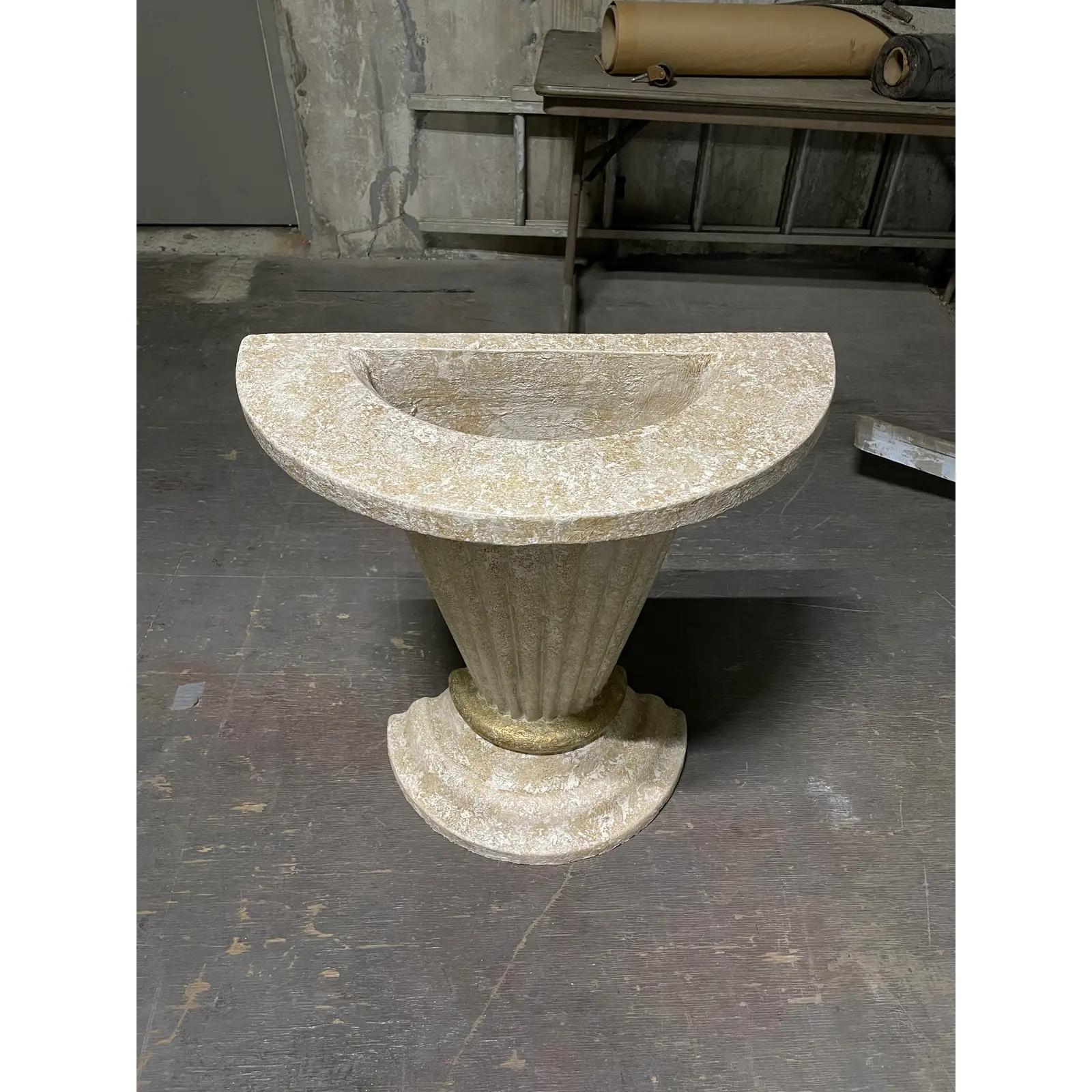 Unknown Postmodern Demilune Floor Vase Neoclassical  For Sale