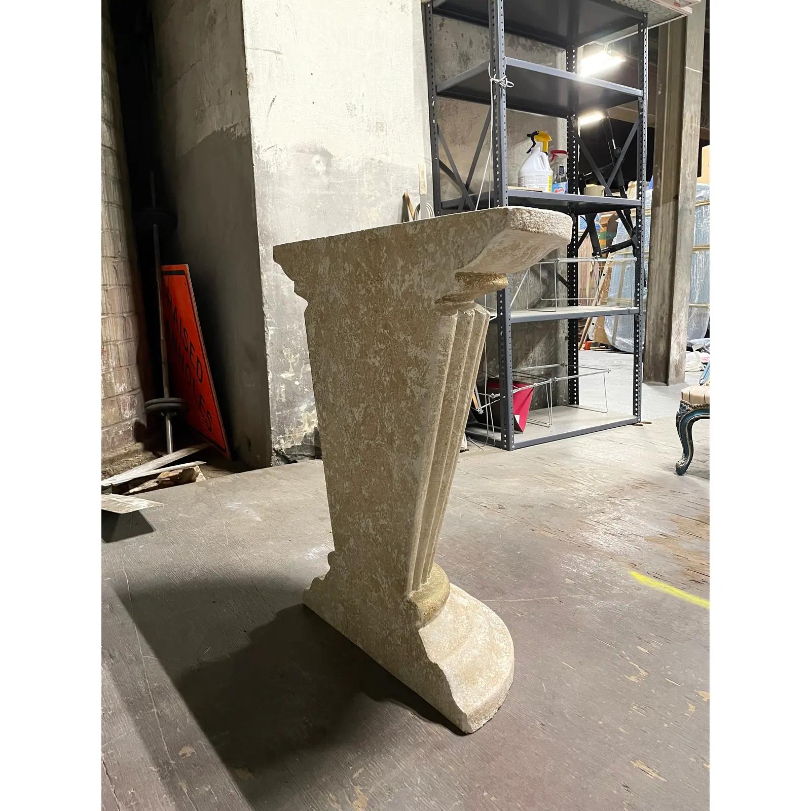 Postmodern Demilune Floor Vase Neoclassical  In Good Condition For Sale In W Allenhurst, NJ