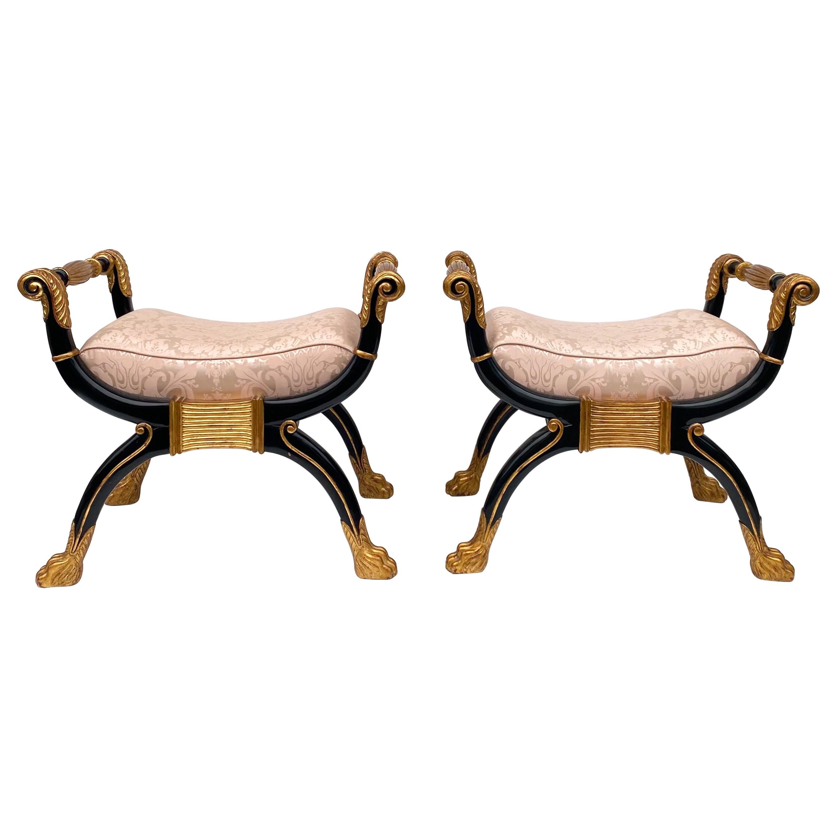 1980s Neoclassical Style Maitland-Smith Benches, a Pair