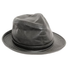 1980's New York Winner Lambskin Leather Fedora Hat