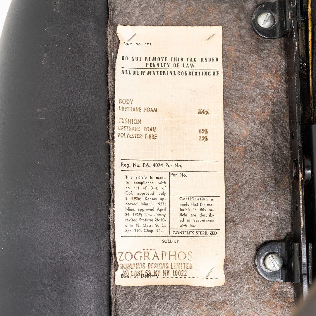 Sedie da scrivania Alpha di Nicos Zographos degli anni '80 in pelle nera e bronzo scuro in vendita 4