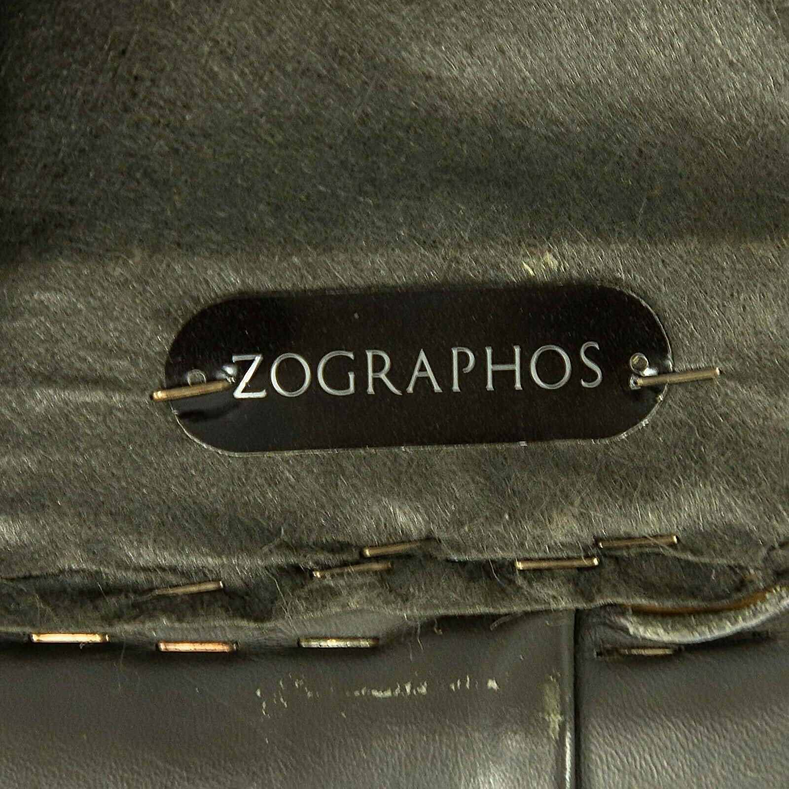 1980s Nicos Zographos Grey Leather Bucket Desk Chairs w/ Alpha Bases en vente 4