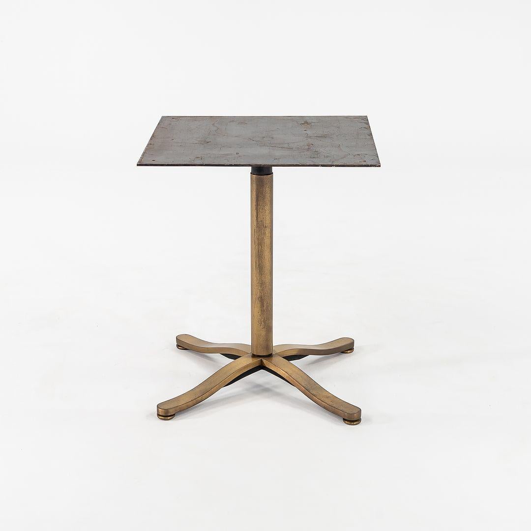 Modern 1980s Nicos Zographos Solid Bronze Dining Table Bases w/ Square or Round Tops For Sale