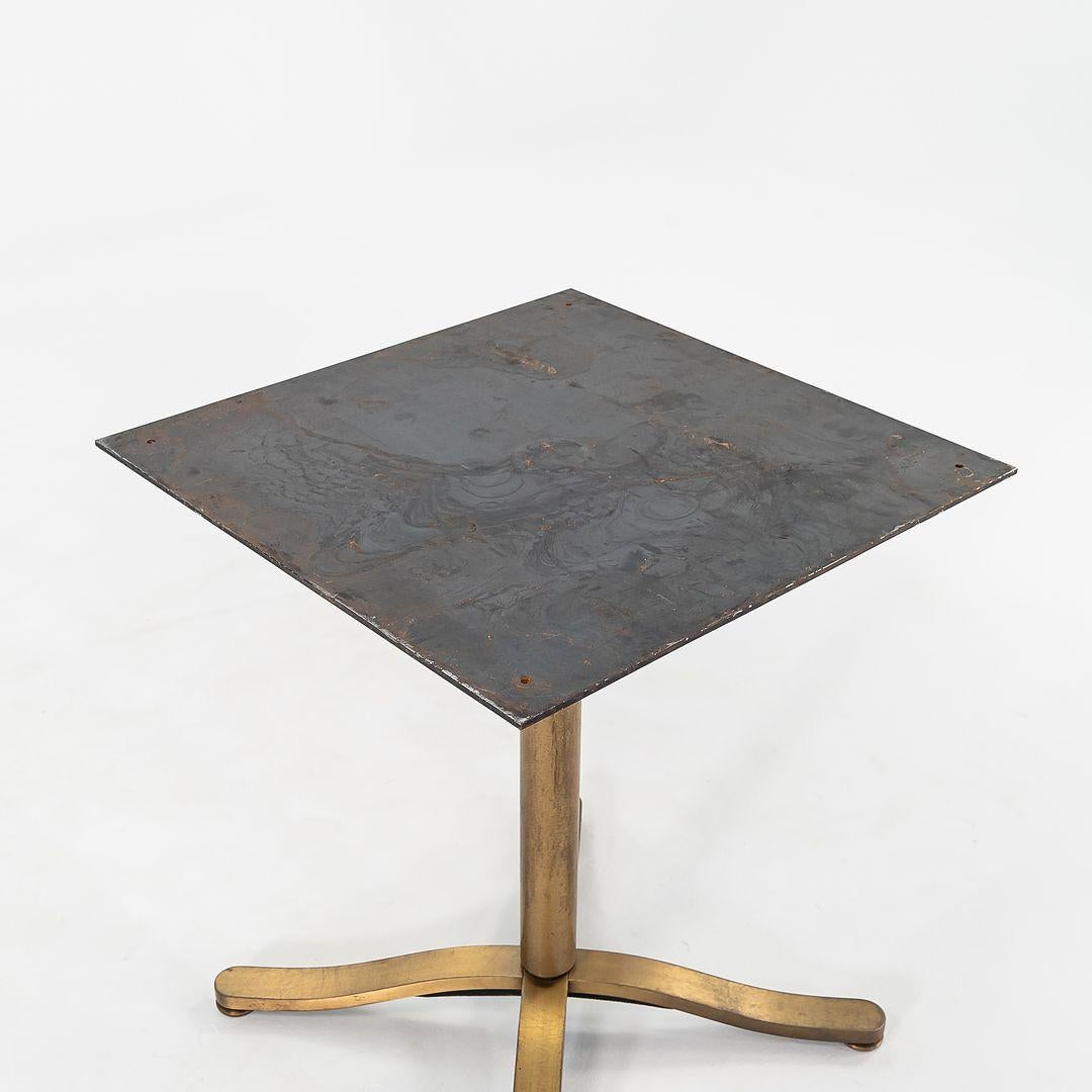 1980s Nicos Zographos Solid Bronze Dining Table Bases w/ Square or Round Tops In Good Condition For Sale In Philadelphia, PA