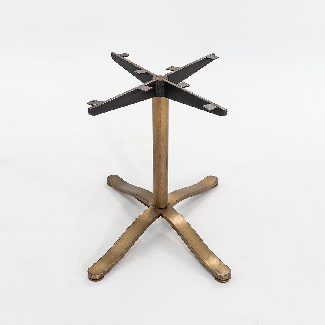 American 1980s Nicos Zographos Solid Bronze Oval / Rectangular Alpha Dining Table Base For Sale