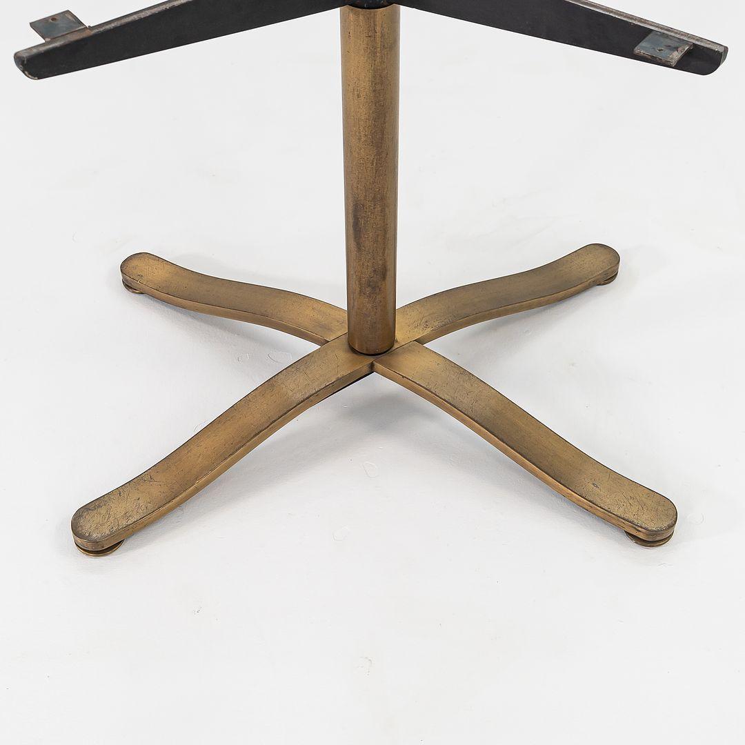 1980s Nicos Zographos Solid Bronze Oval / Rectangular Alpha Dining Table Base In Good Condition For Sale In Philadelphia, PA