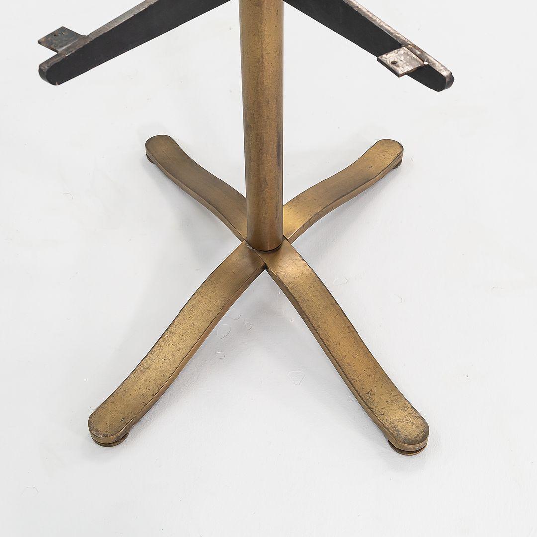 1980s Nicos Zographos Solid Bronze Oval / Rectangular Alpha Dining Table Base For Sale 1