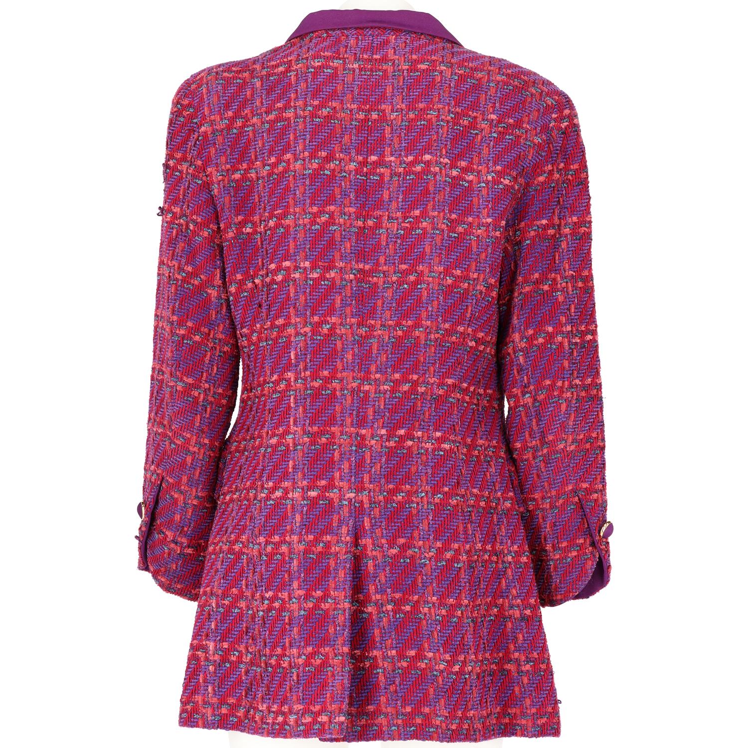 1980s Nina Ricci Purple Wool Vintage Jacket In Good Condition In Lugo (RA), IT