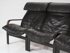 1980s Noboru Nakamura for Ikea Poem Leather Sofa