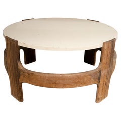 1980s Nordic Style Wooden Round Table