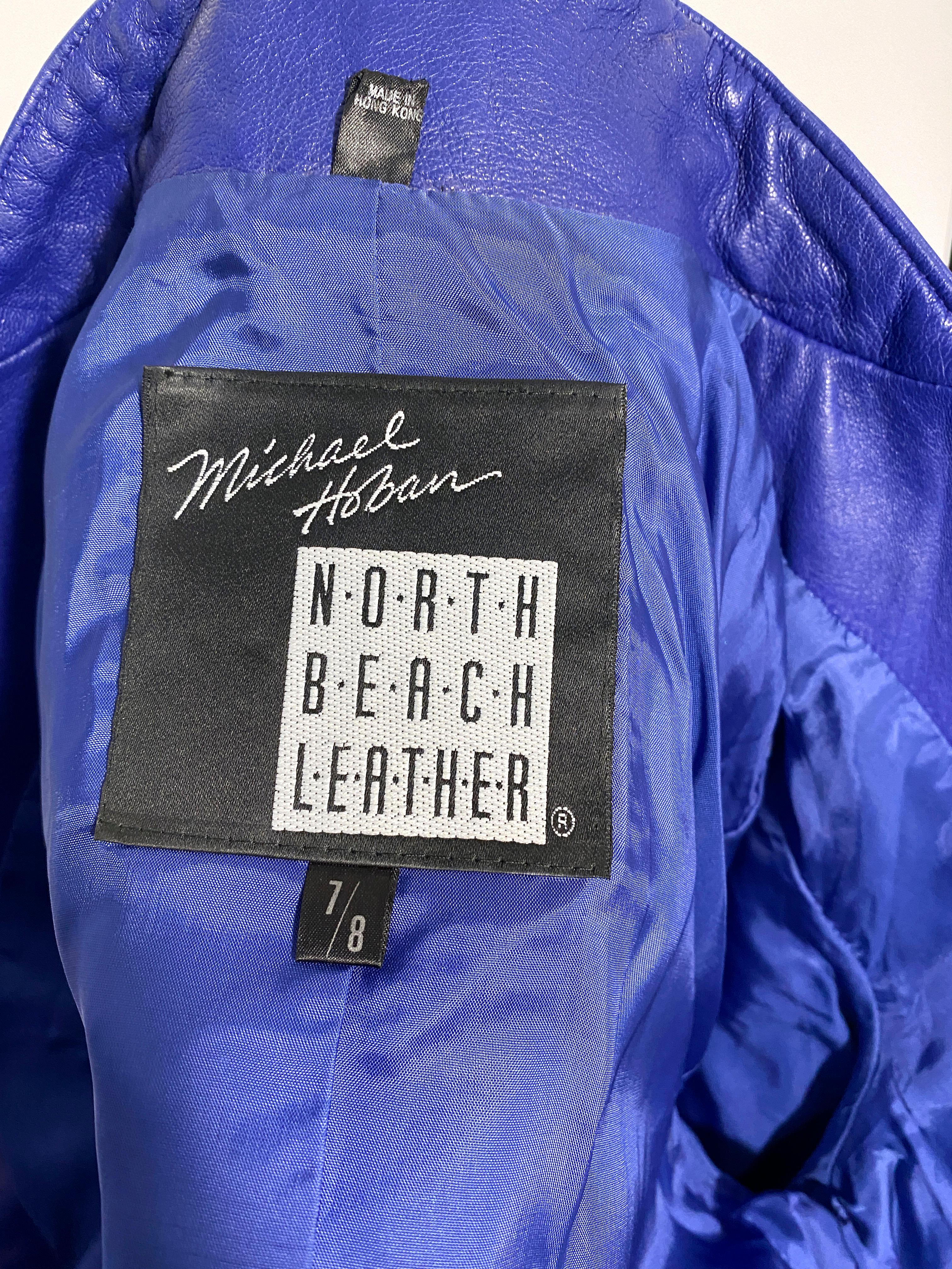 1980er North Beach Leder Aubergine Lila Kleid und Jacke 5