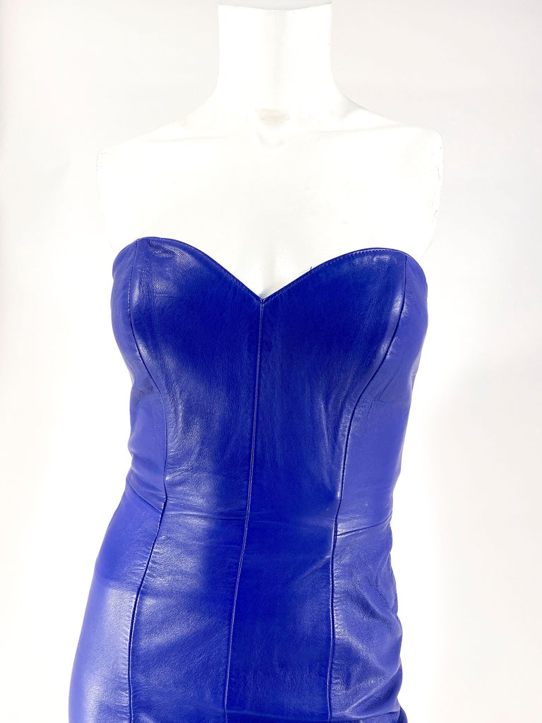 Eggplant Leather Dress