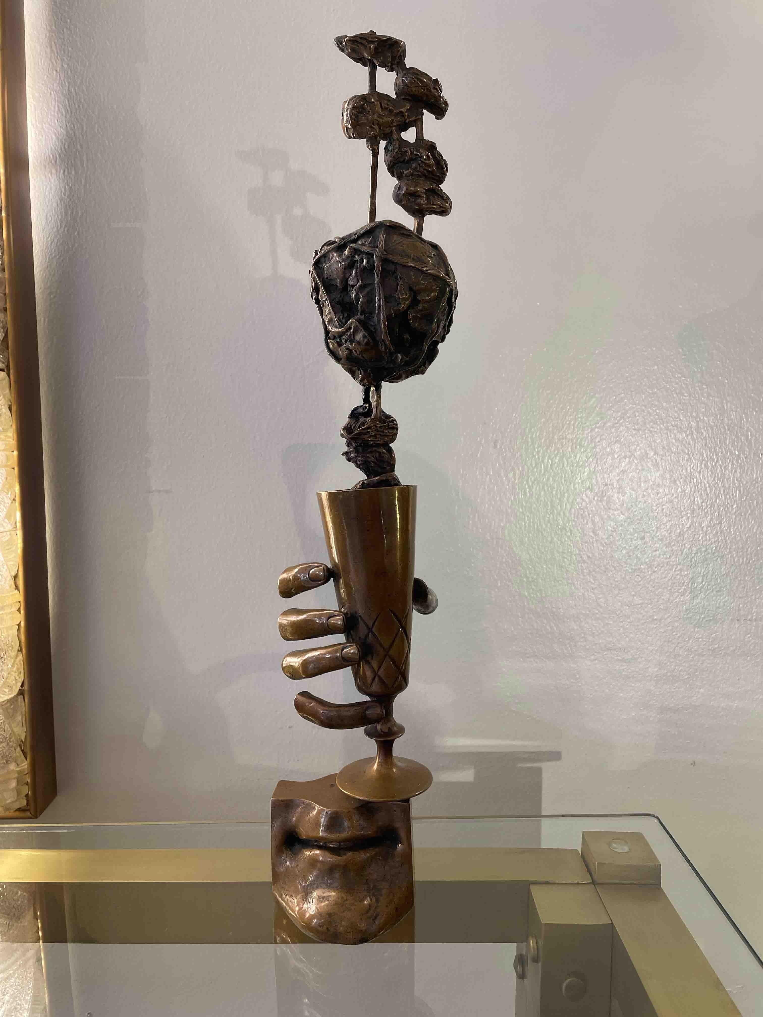 Sculpture en bronze de Novello Finotti datant des années 1980 et intitulée 