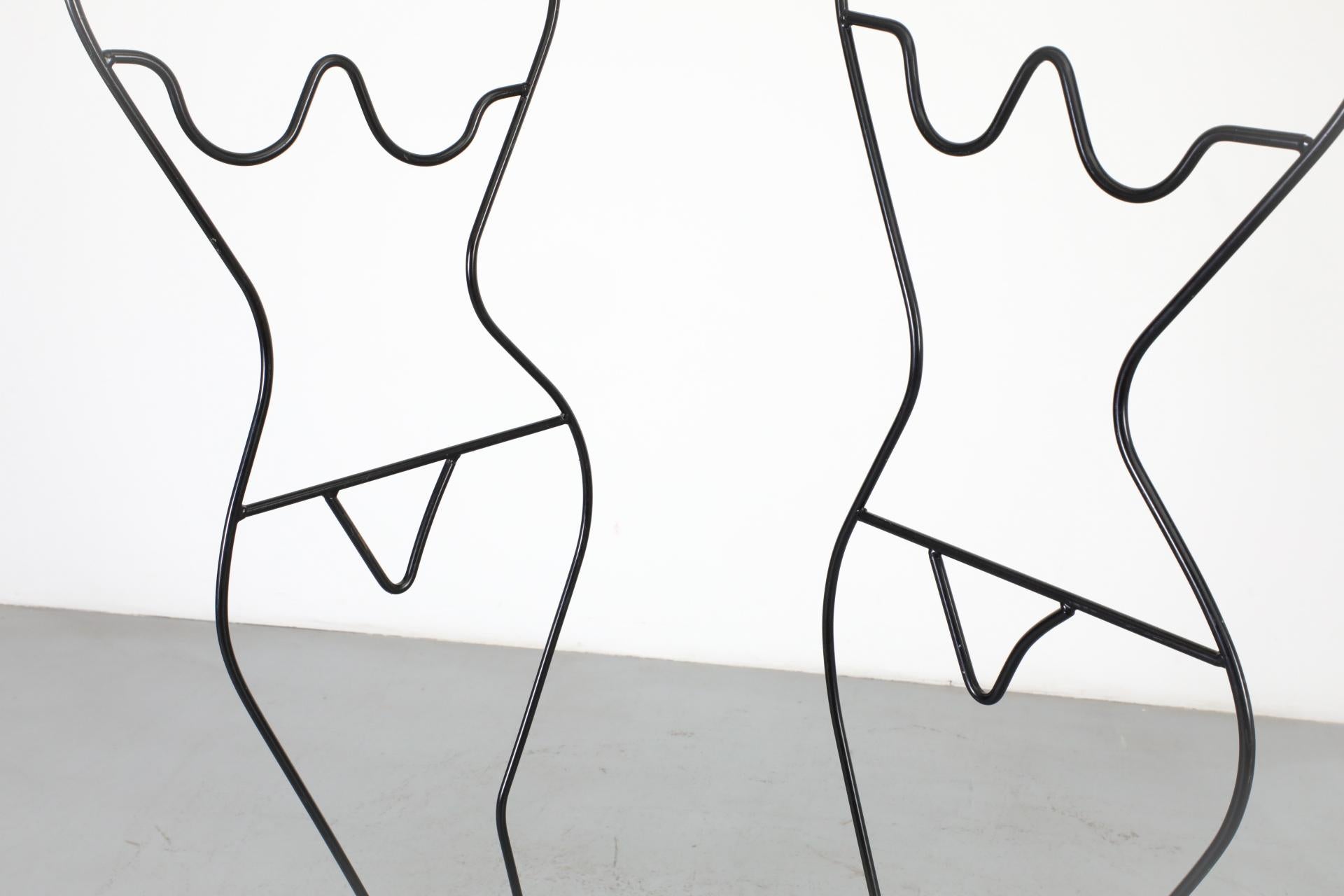 1980's Nude Woman Häpen Valet or Clothing Stand in Black by Ehlén Johansson For Sale 4